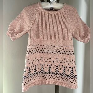 Tea Collection Blush and Navy Knit Dress